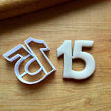 2" Number 15 Cookie Cutter/Dishwasher Safe/Clearance