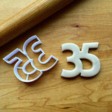 3.25" Number 35 Cookie Cutter/Dishwasher Safe/Clearance
