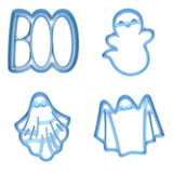 Set of 4 Boo and Ghosts Cookie Cutters/Dishwasher Safe