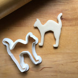 Set of 2 Spooky Cat and Jack-O-Lantern Cookie Cutters/Creates a Cut-Through/Dishwasher Safe