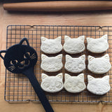 Set of 2 Cat Face Cookie Cutters/Dishwasher Safe
