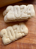 Set of Two 2024 Cookie Cutters Fun/Dishwasher Safe