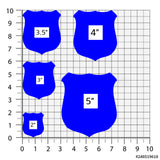 Set of 2 Police Badge Cookie Cutters/Dishwasher Safe