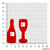 Champagne Glass and Bottle Cookie Cutter Set/Dishwasher Safe