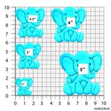 Set of 2 Baby Elephant Cookie Cutters/Dishwasher Safe