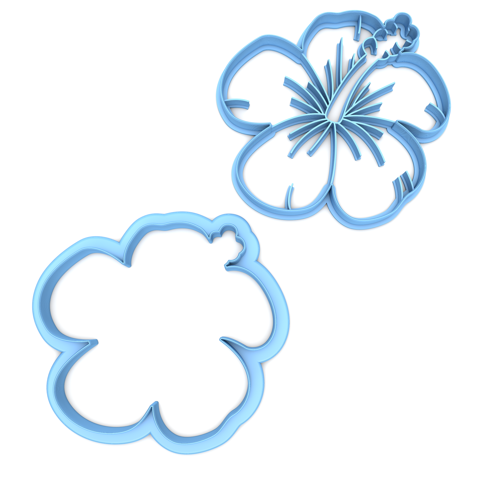Set of 2 Hibiscus Cookie Cutters/Dishwasher Safe