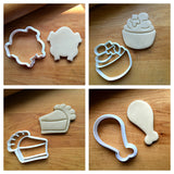 Set of 4 Thanksgiving Dinner Cookie Cutters/Dishwasher Safe
