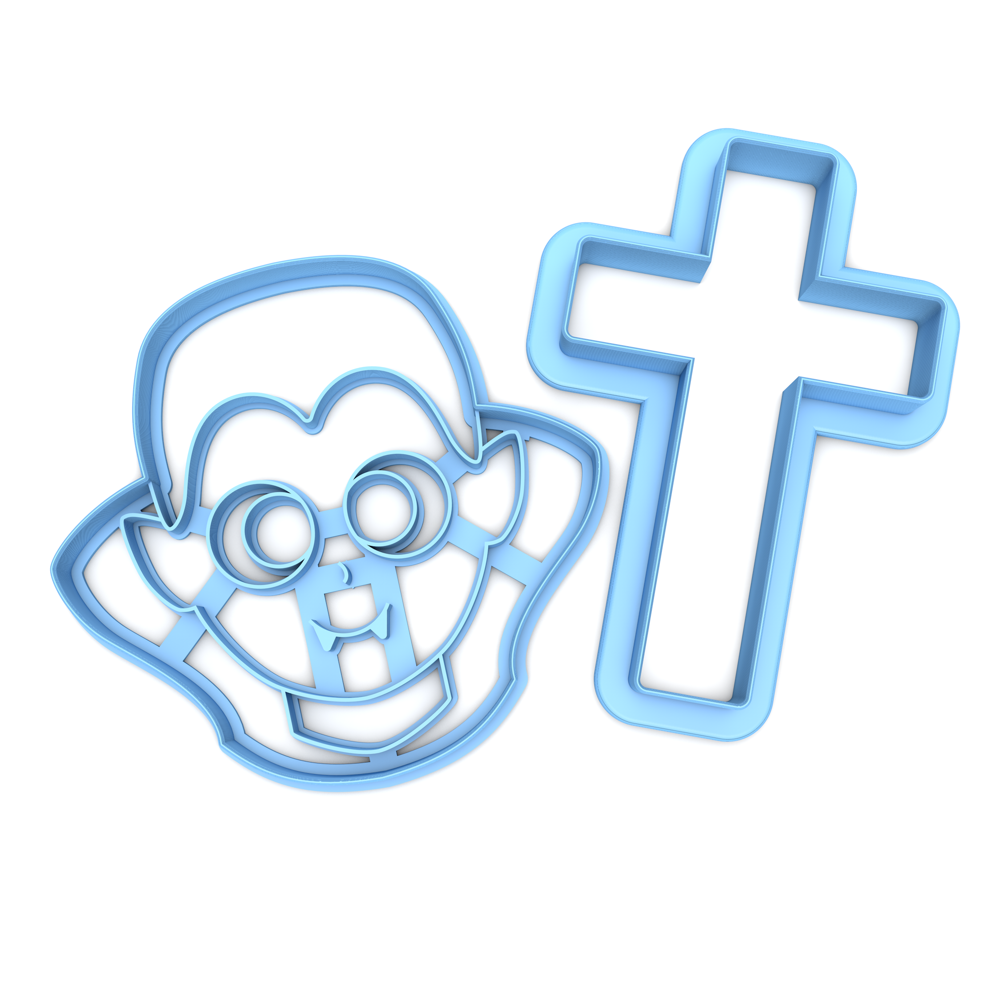 Set of 2 Vampire and Cross Cookie Cutters/Dishwasher Safe