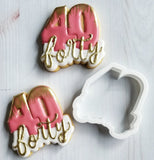 Lettered Number 40 Cookie Cutter/Dishwasher Safe