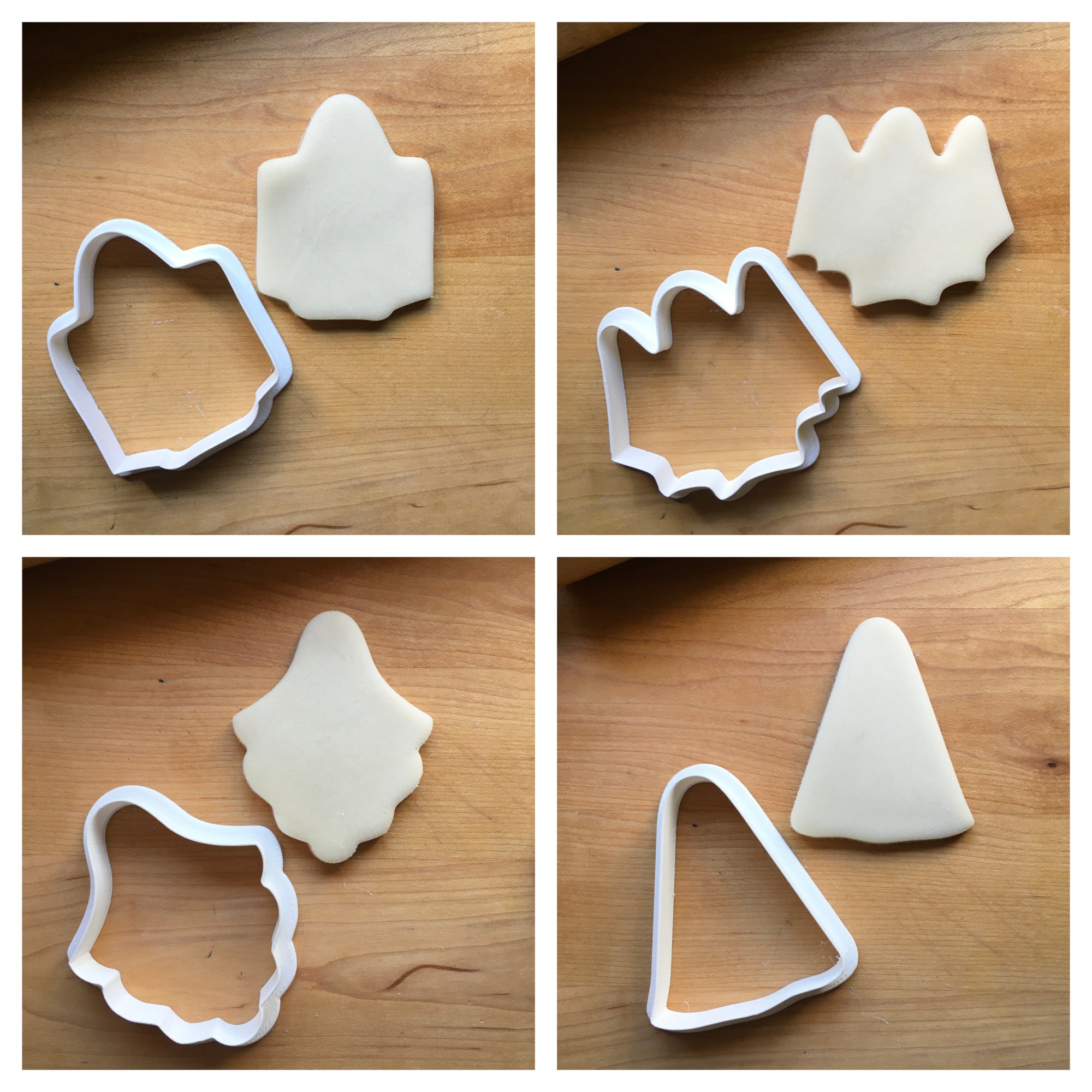 Set of 4 Ghosts Cookie Cutters/Dishwasher Safe
