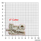 Merry Christmas Plaque Cookie Cutter/Dishwasher Safe