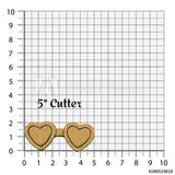 Set of 2 Heart Shaped Glasses Cookie Cutters/Dishwasher Safe