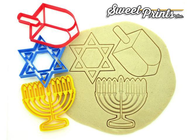 Hanukkah  Set of 3 Cookie Cutters/Dishwasher Safe