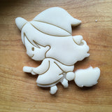 Witch on Broom Cookie Cutter/Dishwasher Safe