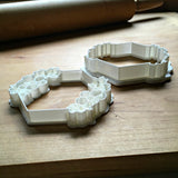 Set of 2 Double Floral Hexagon Cookie Cutters/Dishwasher Safe