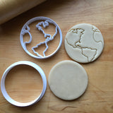 Set of 2 Earth/World Cookie Cutters/Dishwasher Safe