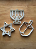 Hanukkah  Set of 3 Cookie Cutters/Dishwasher Safe