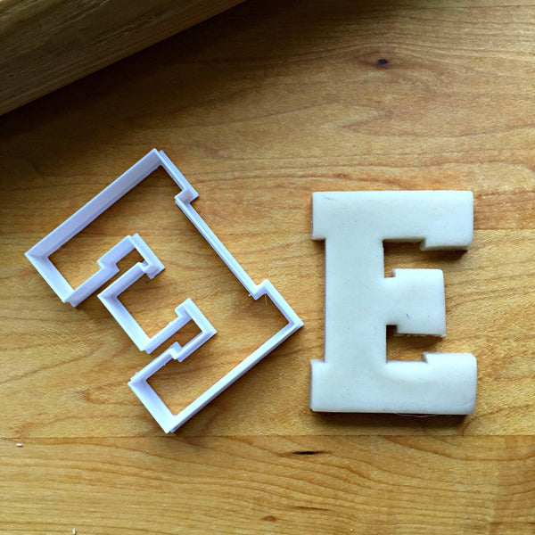 Varsity Letter E Cookie Cutter/Dishwasher Safe | Sweet Prints Inc.