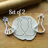 Set of 2 Wedding Dress on a Hanger Cookie Cutters/Dishwasher Safe