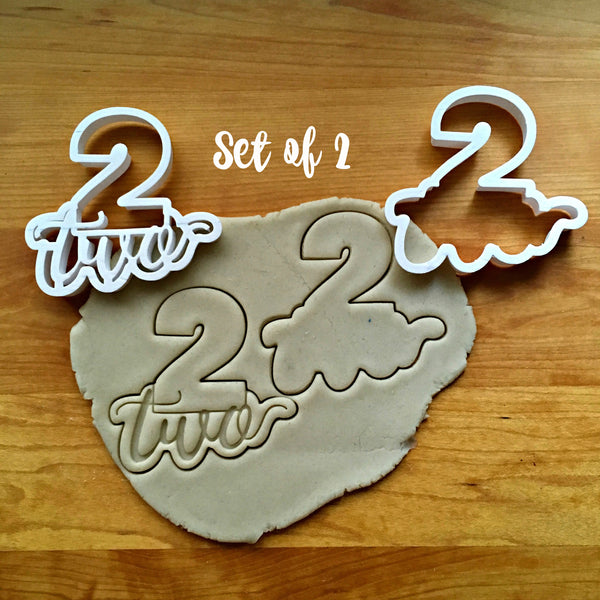 Set of 2 Lettered Number 6 Cookie Cutters/Dishwasher Safe