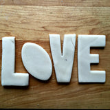 Set of 4 LOVE Football Cookie Cutters/Dishwasher Safe