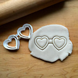 Heart Shaped Glasses Cookie Cutter/Dishwasher Safe