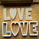 Set of 4 LOVE Cookie Cutters/Dishwasher Safe