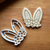 Bunny Ears with Flowers Cookie Cutter/Dishwasher Safe