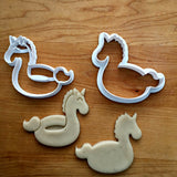 Set of 2 Unicorn Pool Floatie Cookie Cutters/Dishwasher Safe