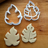 Set of 2 Tropical Leaf Cookie Cutters/Dishwasher Safe