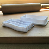 Set of 2 Beach Towel Cookie Cutters/Dishwasher Safe