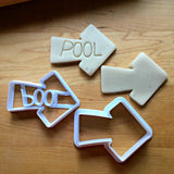 Set of 2 Pool Sign Cookie Cutters/Dishwasher Safe