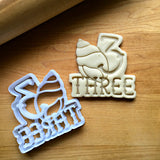 Nautical Number 3 Cookie Cutter/Dishwasher Safe