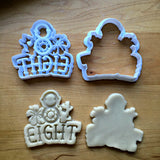 Set of 2 Nautical Number 8 Cookie Cutter/Dishwasher Safe