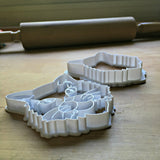 Set of 2 Long Haired Cat Cookie Cutters/Dishwasher Safe