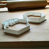 Set of 2 Floral Hexagon Cookie Cutters/Dishwasher Safe