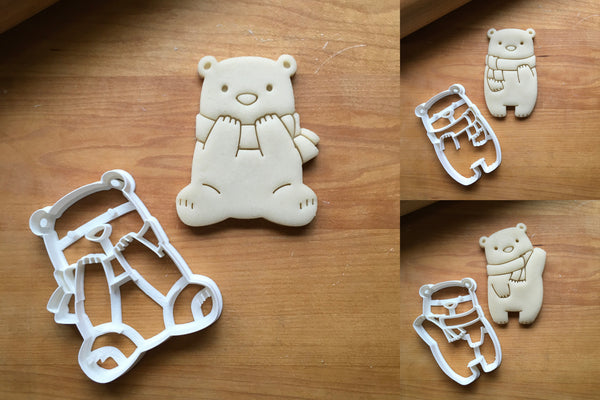 Set of 2 Teddy Bear Cookie Cutters/Dishwasher Safe