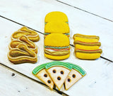 Hamburger, Hotdog, French Fries Set of 3 Cookie Cutter/Dishwasher Safe