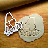 Set of 5 Lettered Number Cutters 1-5/Dishwasher Safe