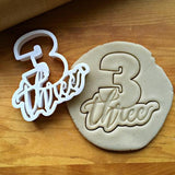 Set of 5 Lettered Number Cutters 1-5/Dishwasher Safe