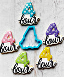 Lettered Number 4 Cookie Cutter/Dishwasher Safe