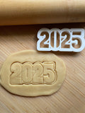 Set of Two 2025 Cookie Cutters Fun/Dishwasher Safe