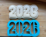 Set of 2 2026 Cookie Cutters Fun/Dishwasher Safe