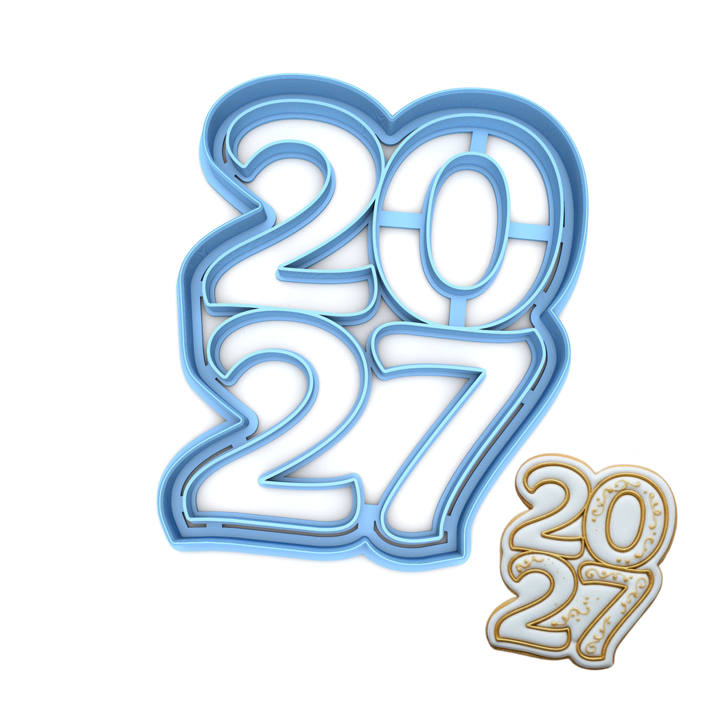 2027 Stacked Cookie Cutter/Dishwasher Safe/Made in the USA