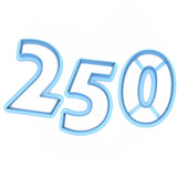 Numbers 2-5-0 Cookie Cutters/Dishwasher Safe