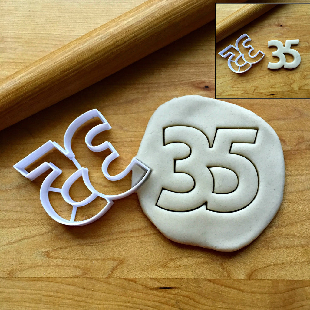 Number 35 Cookie Cutter/Dishwasher Safe