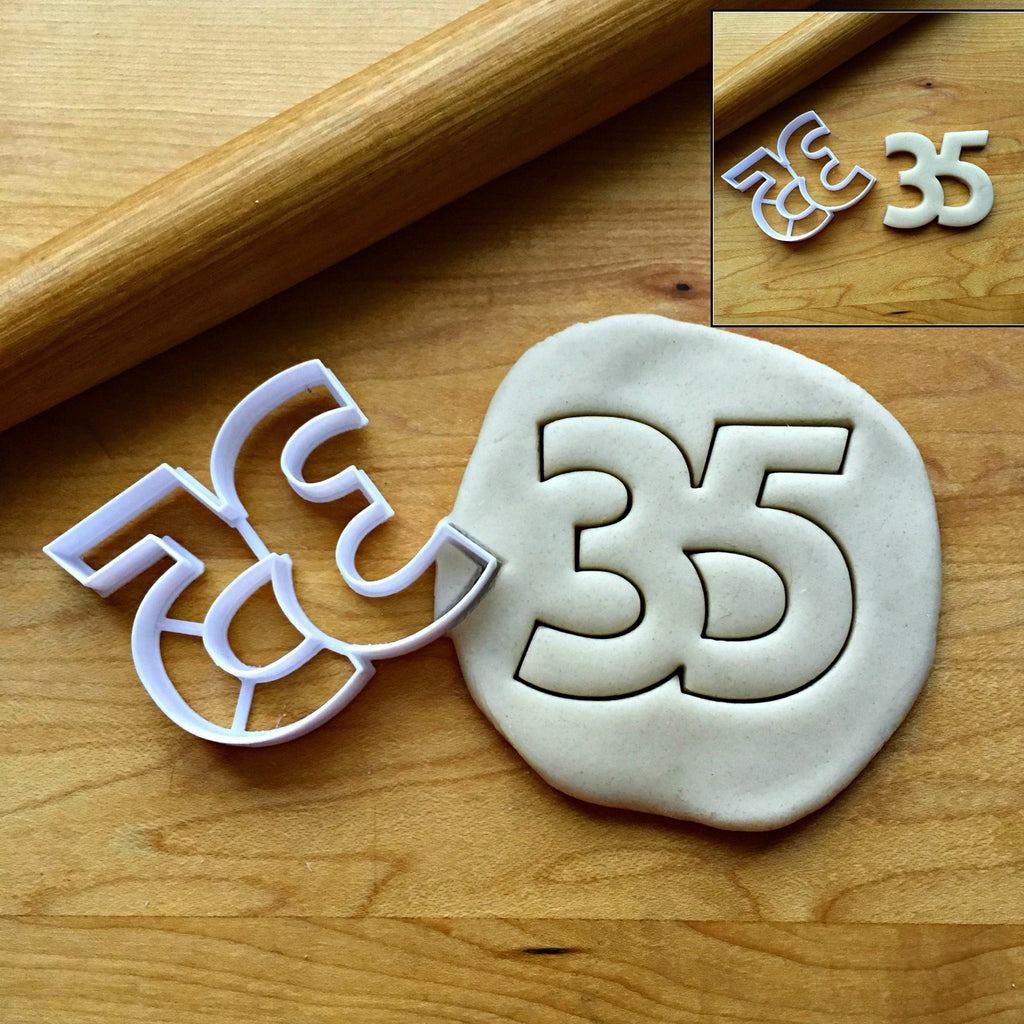 3.25" Number 35 Cookie Cutter/Dishwasher Safe/Clearance
