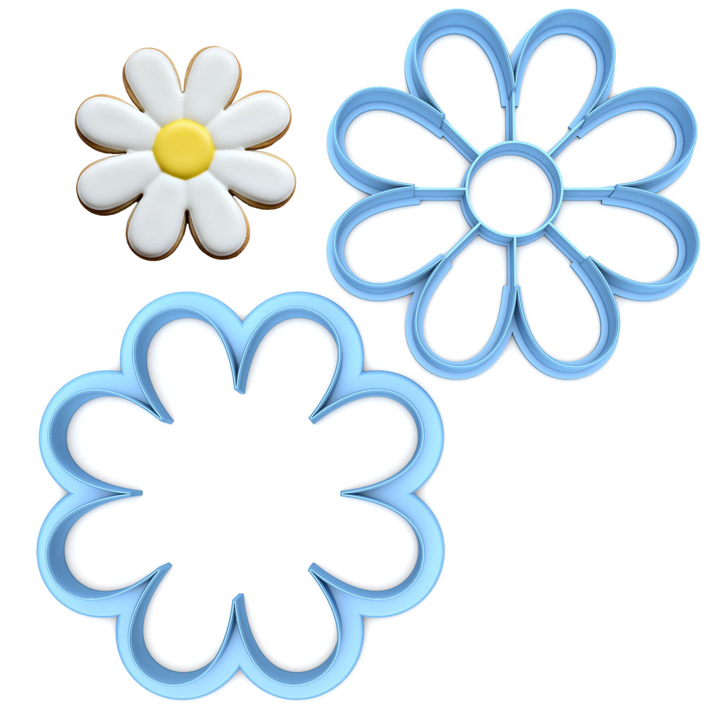Set of 2 Daisy/Flower Cookie Cutters/Dishwasher Safe