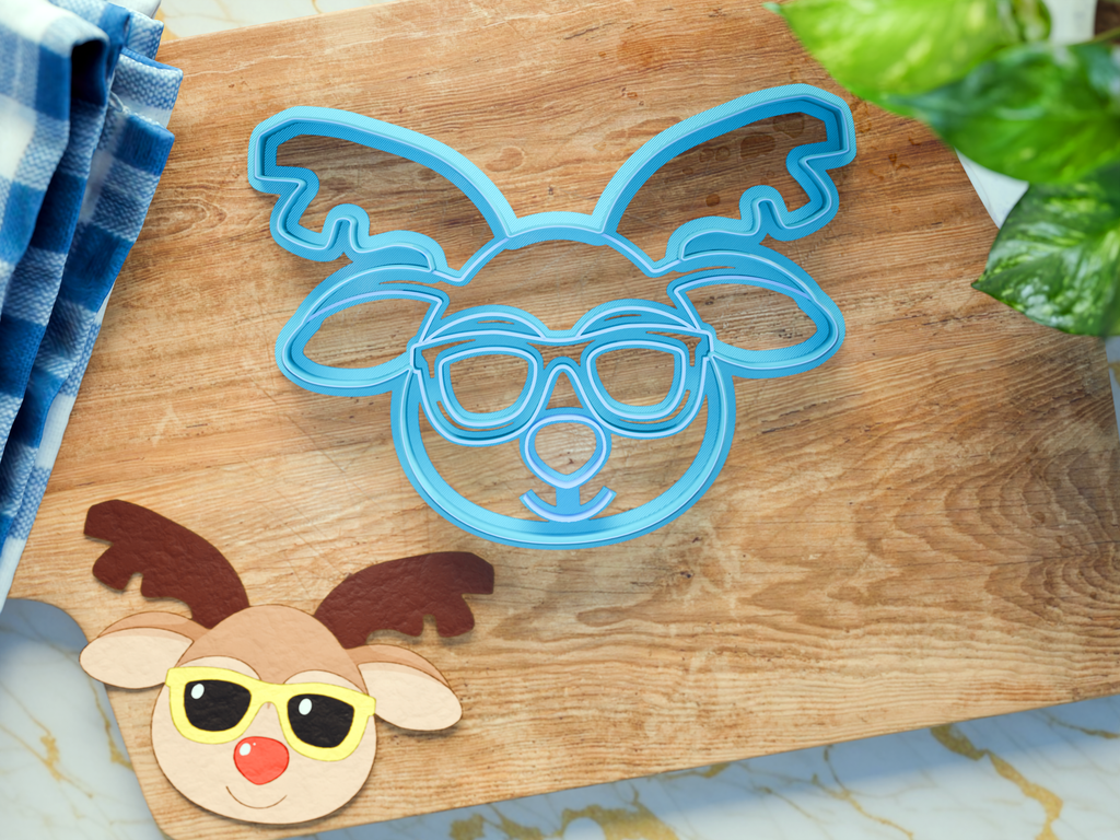 Summer Reindeer Cookie Cutter/Dishwasher Safe/Christmas