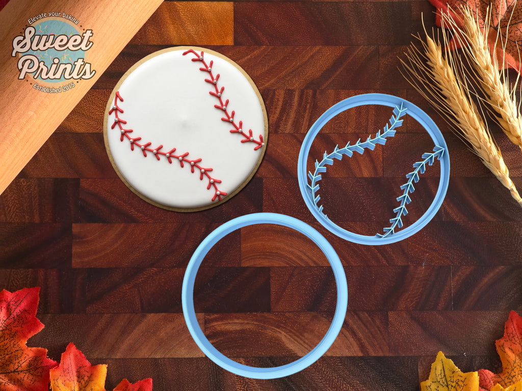 Set of 2 Baseball Cookie Cutters/Dishwasher Safe